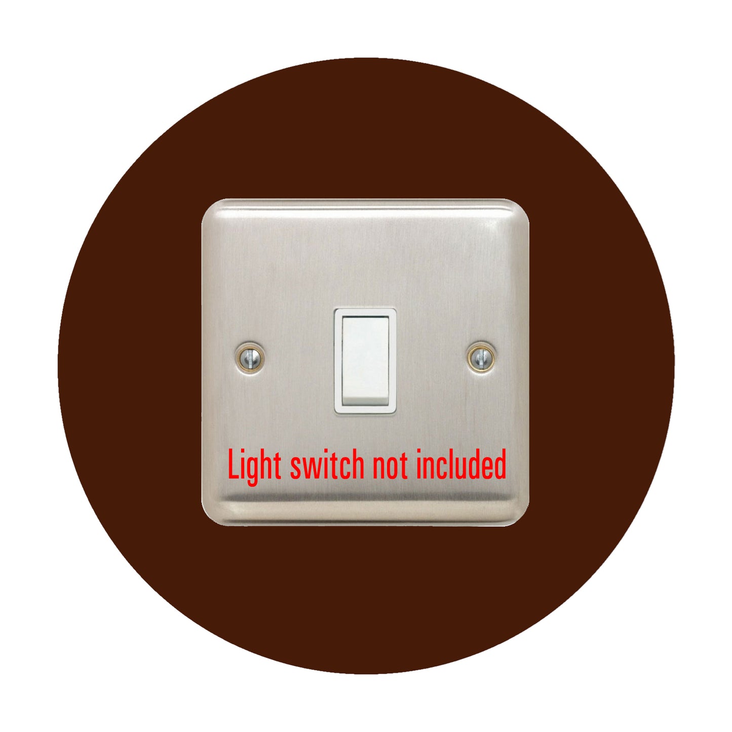 round acrylic single light switch surround in light blue