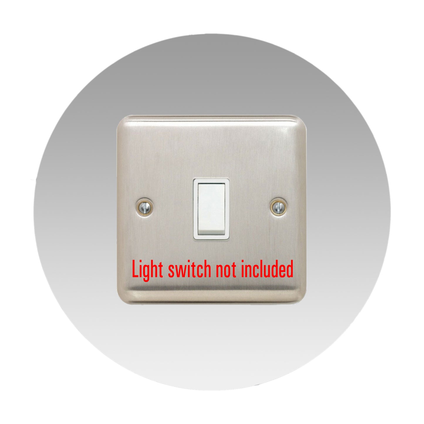 round acrylic single light switch surround in blue
