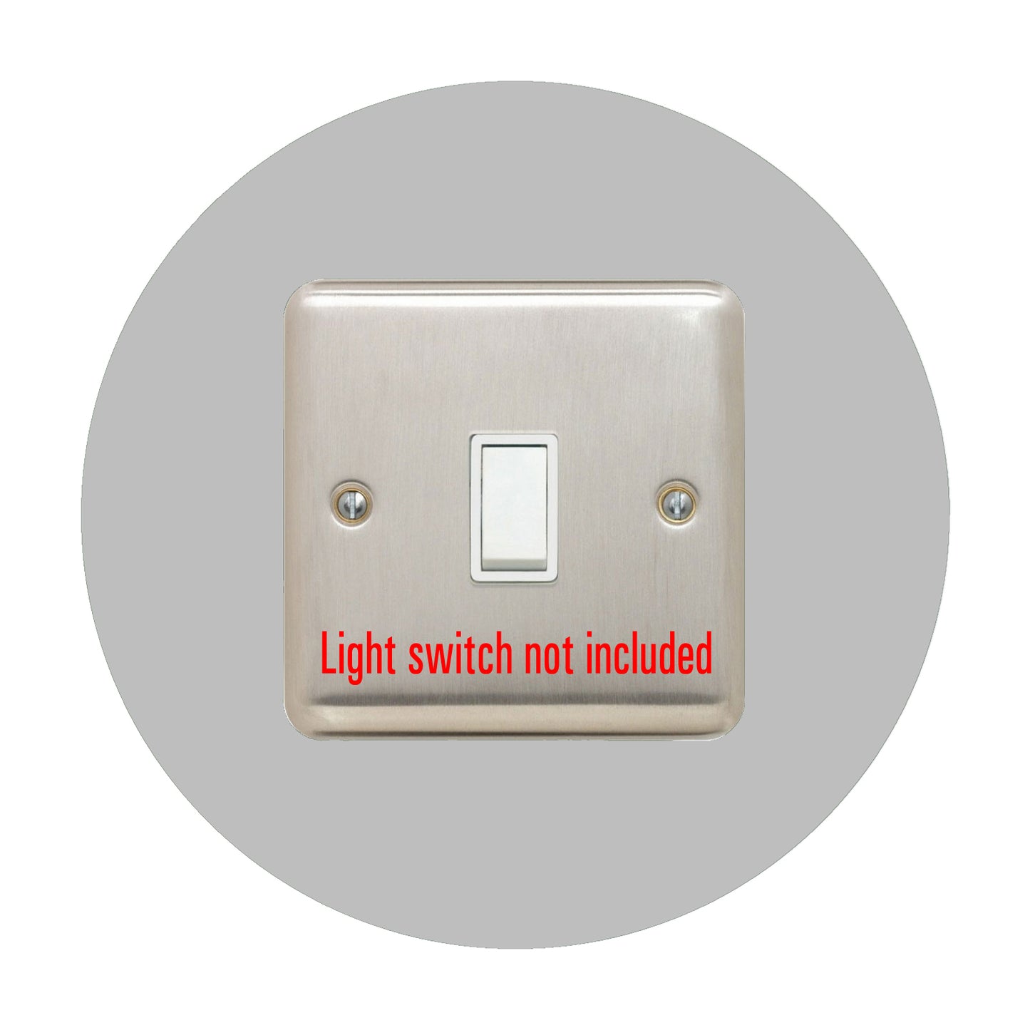 round acrylic single light switch surround in white