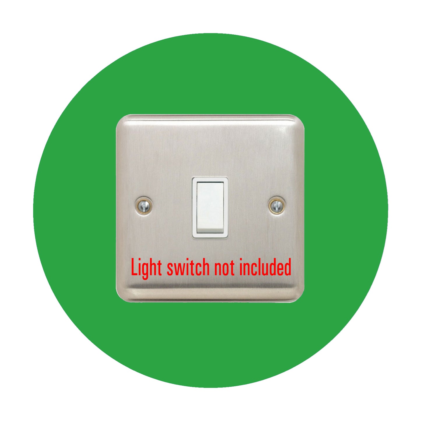 round acrylic single light switch surround in orange