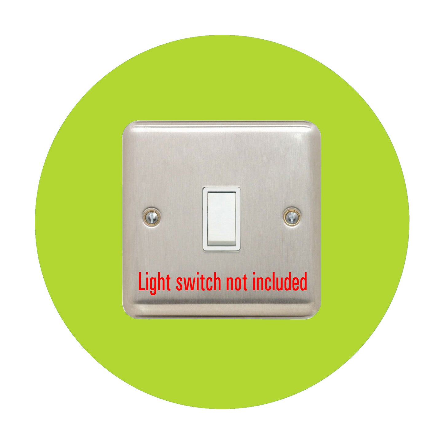 round acrylic single light switch surround in dark green