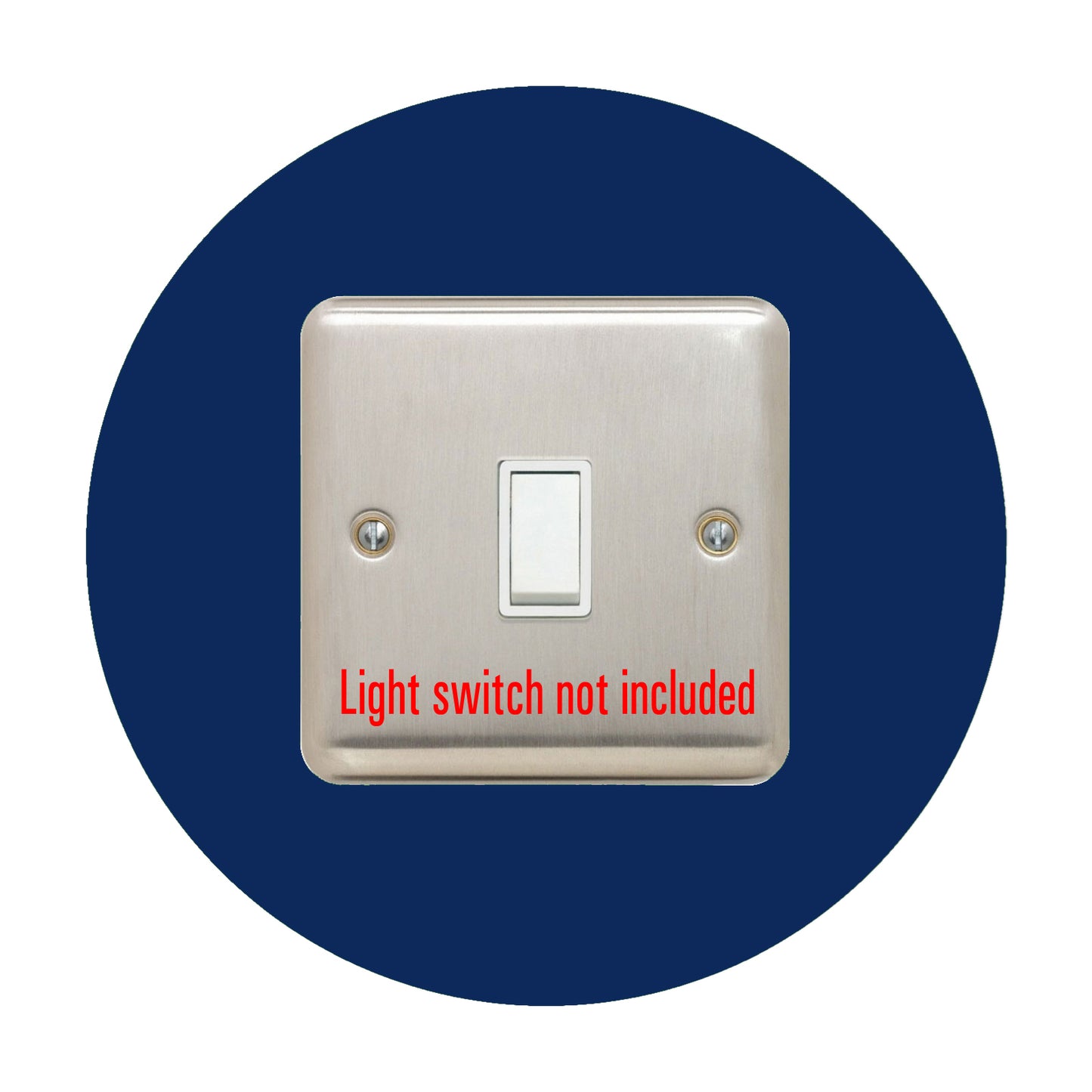 round acrylic single light switch surround in navy