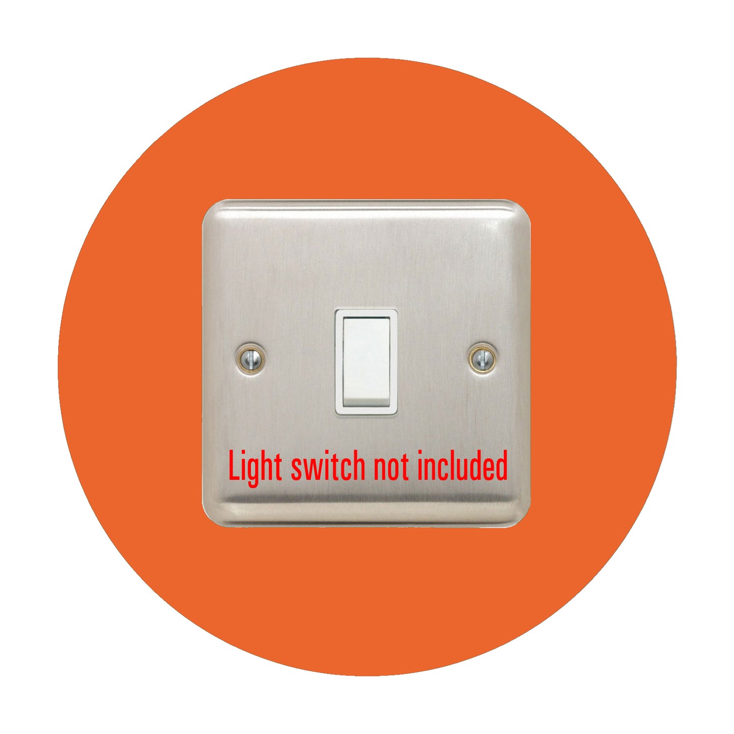 round acrylic single light switch surround in ivory