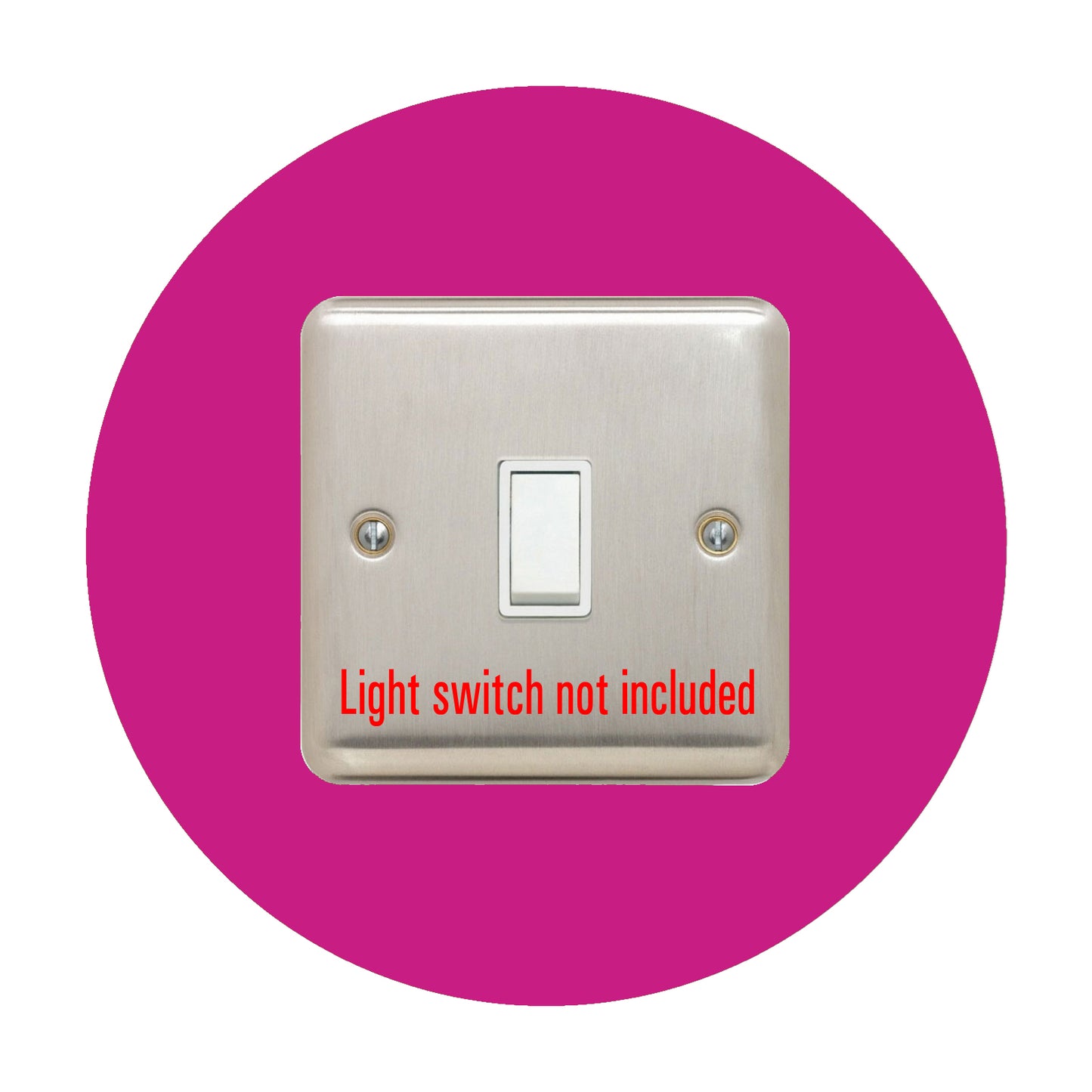 round acrylic single light switch surround in brown