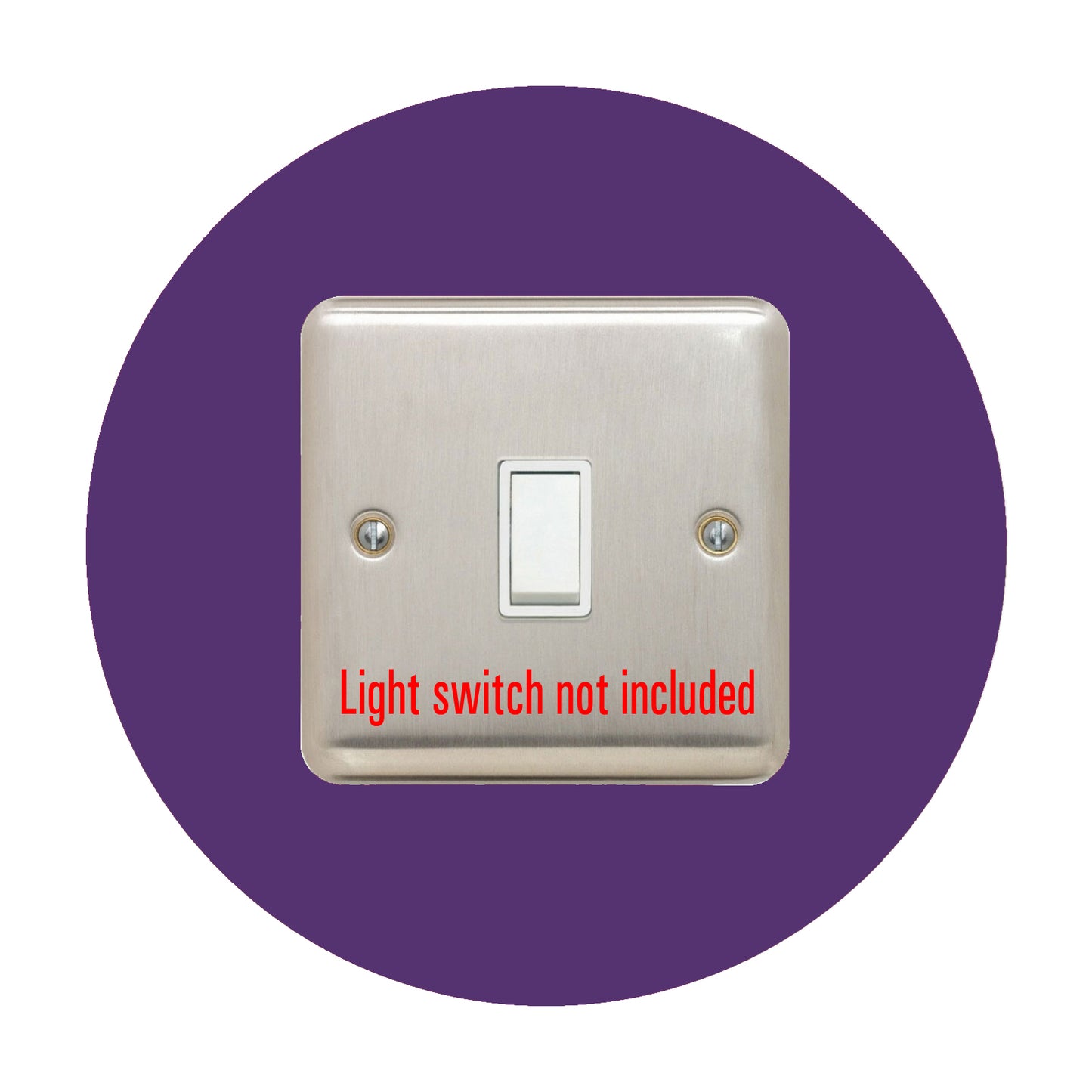 round acrylic single light switch surround in grey