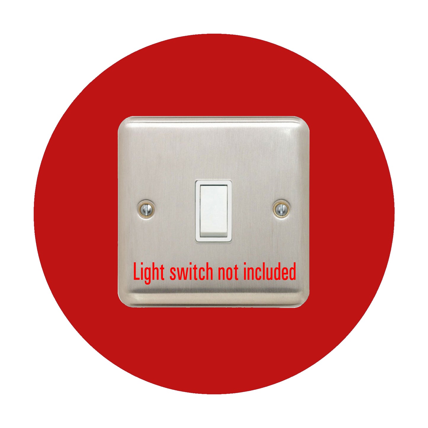 round acrylic single light switch surround in clear