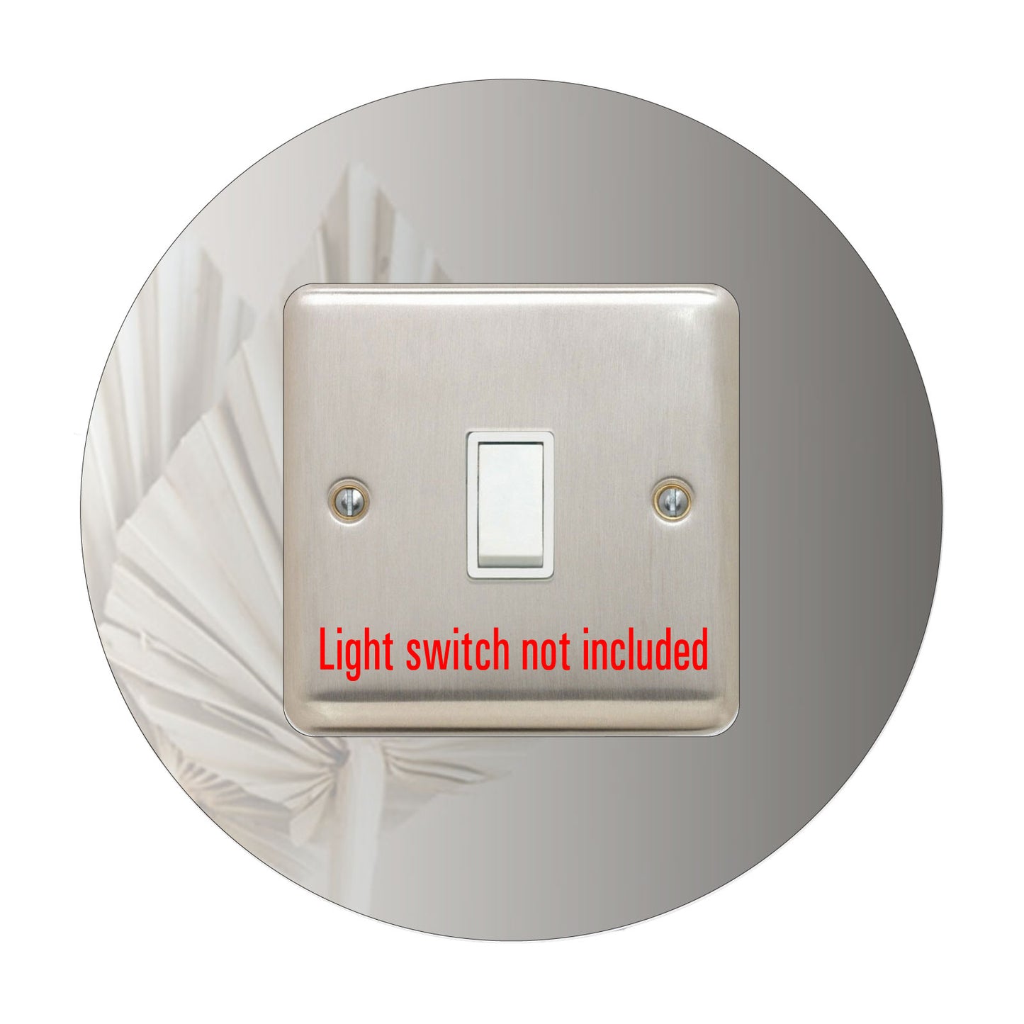 round acrylic single light switch surround in yellow