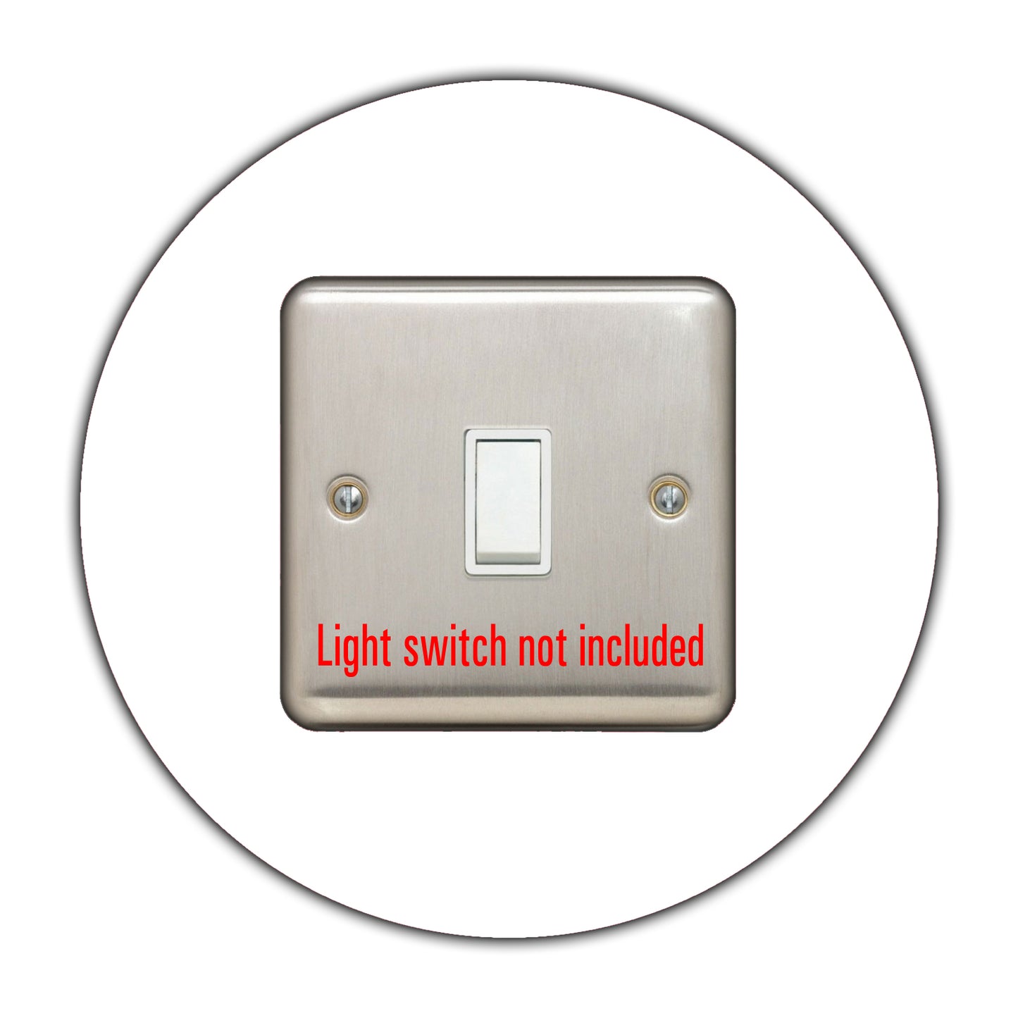 round acrylic single light switch surround in lime green