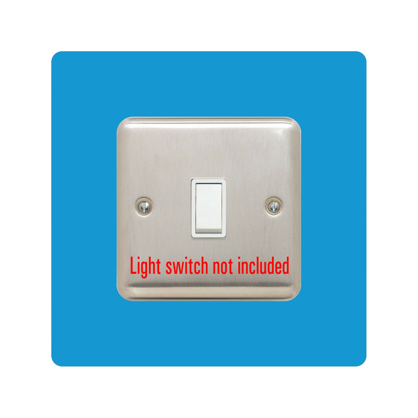 acrylic single light switch surround in silver mirror