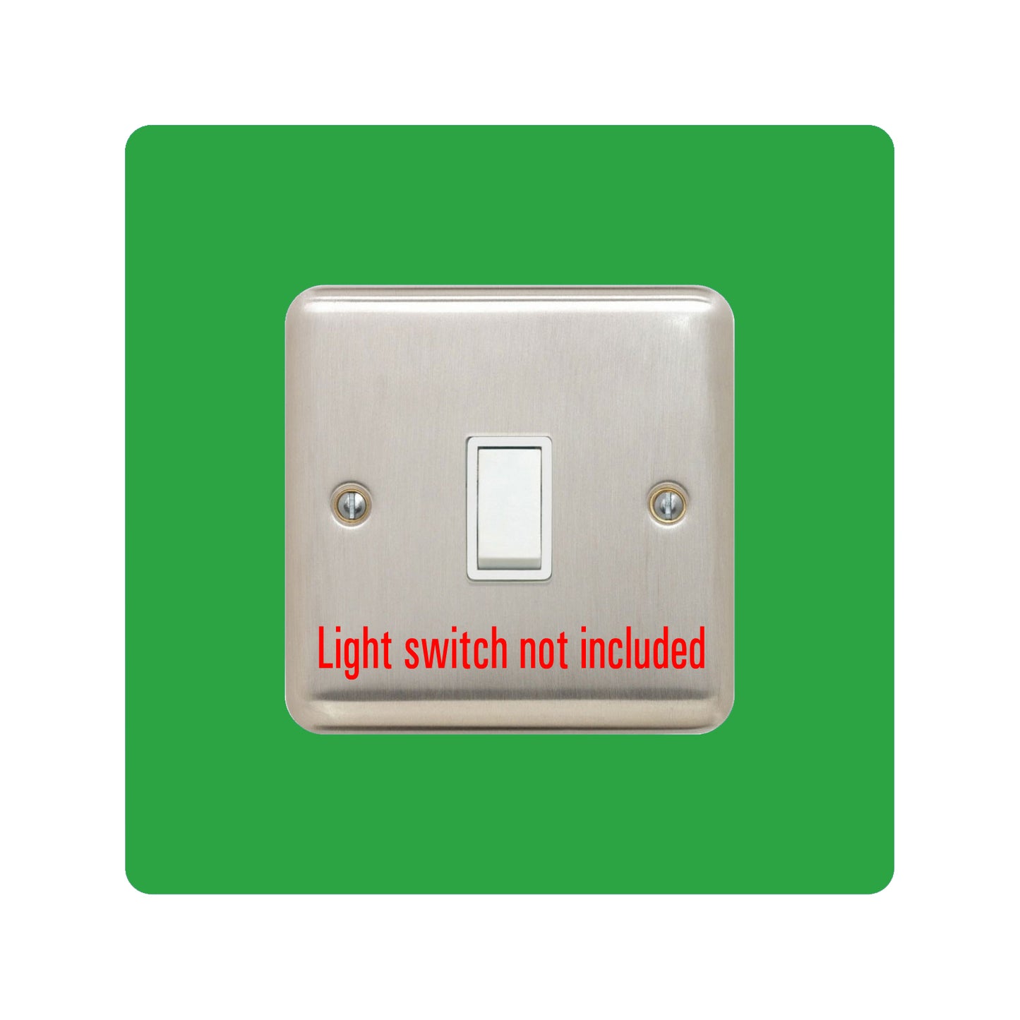 acrylic single light switch surround in yellow