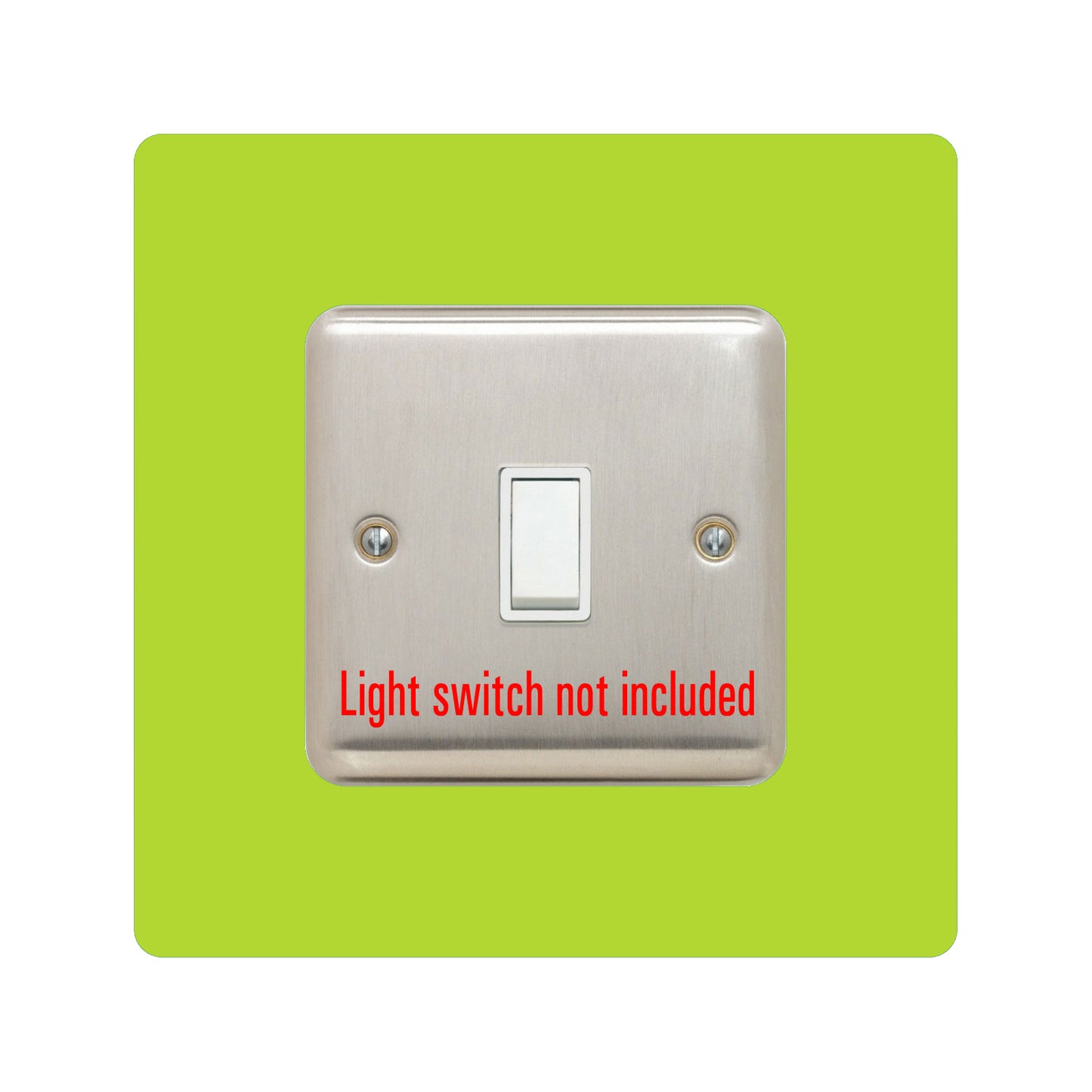 acrylic single light switch surround in white