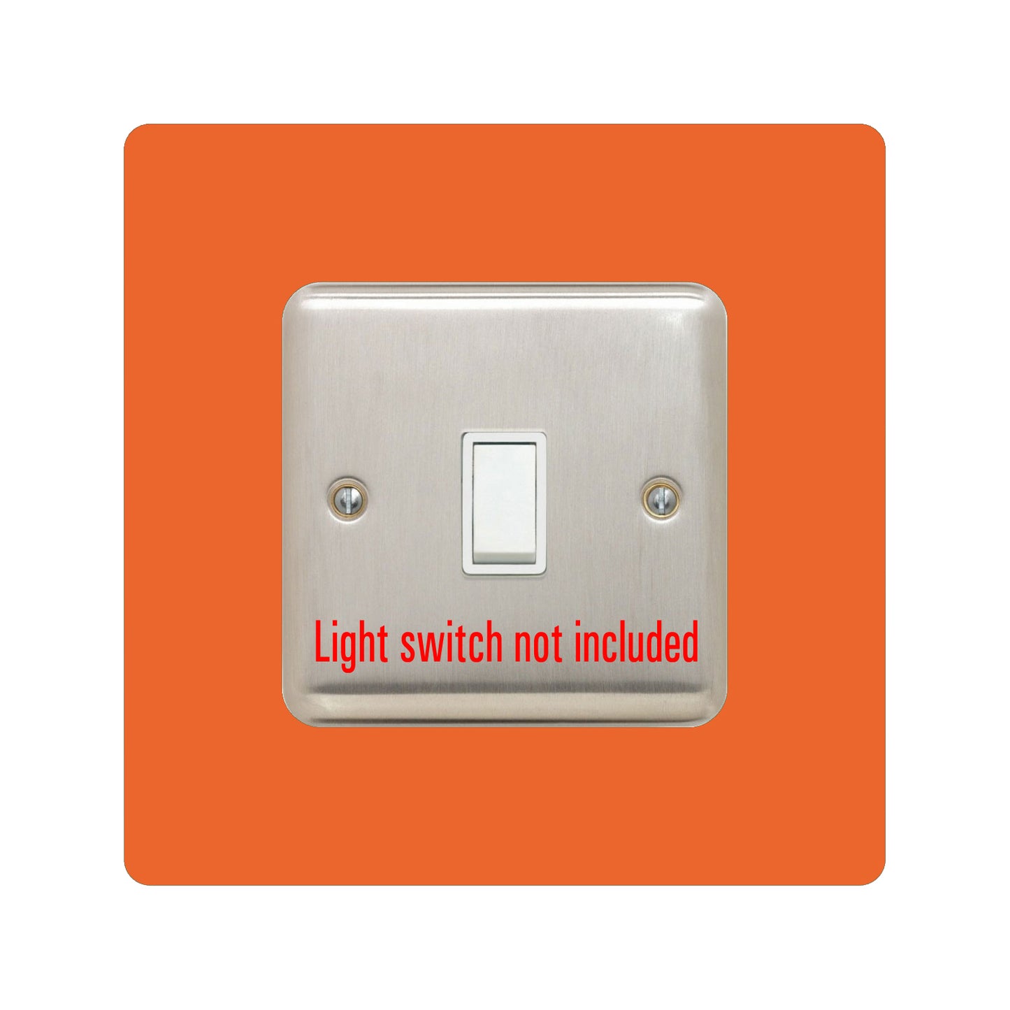 acrylic single light switch surround in red