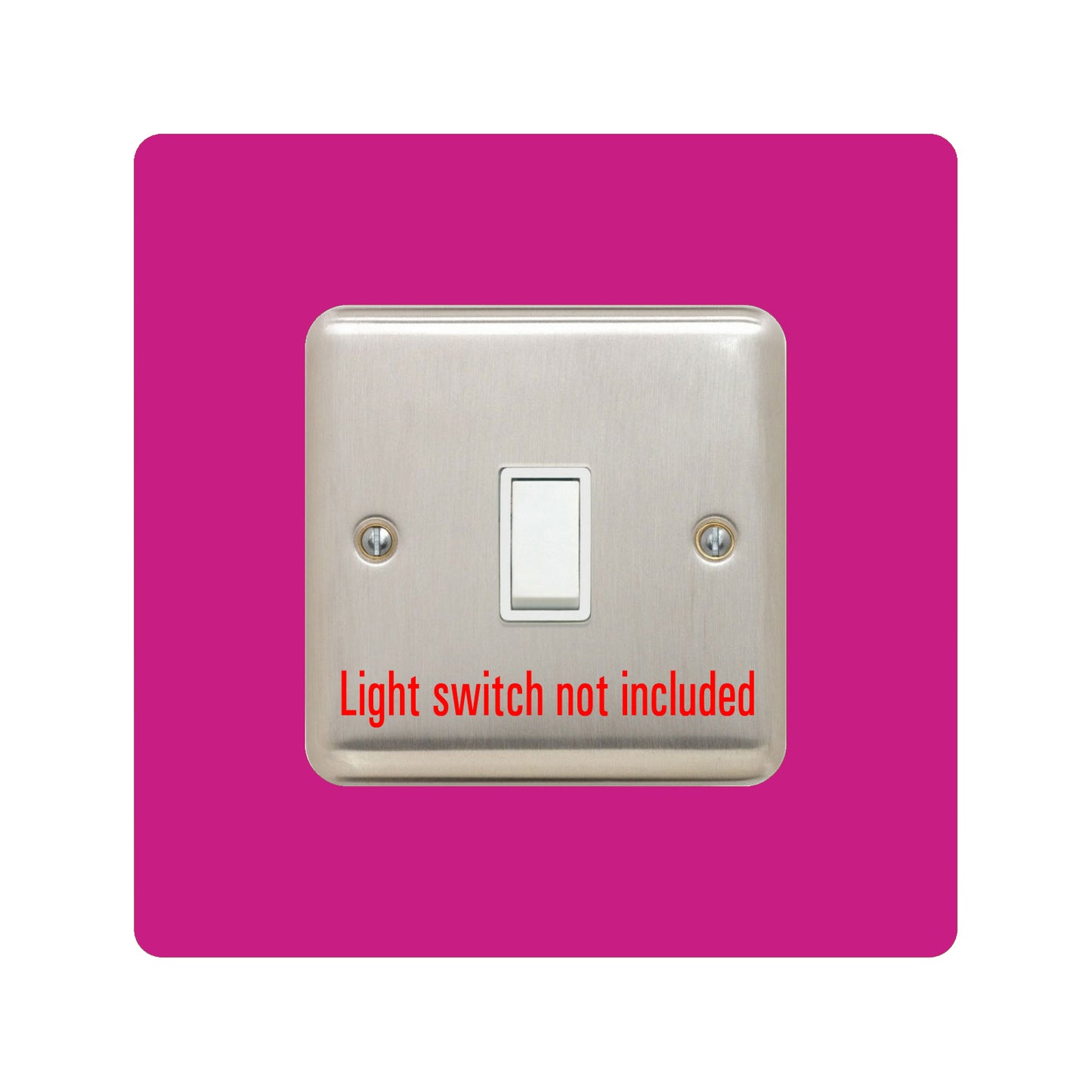 acrylic single light switch surround in purple