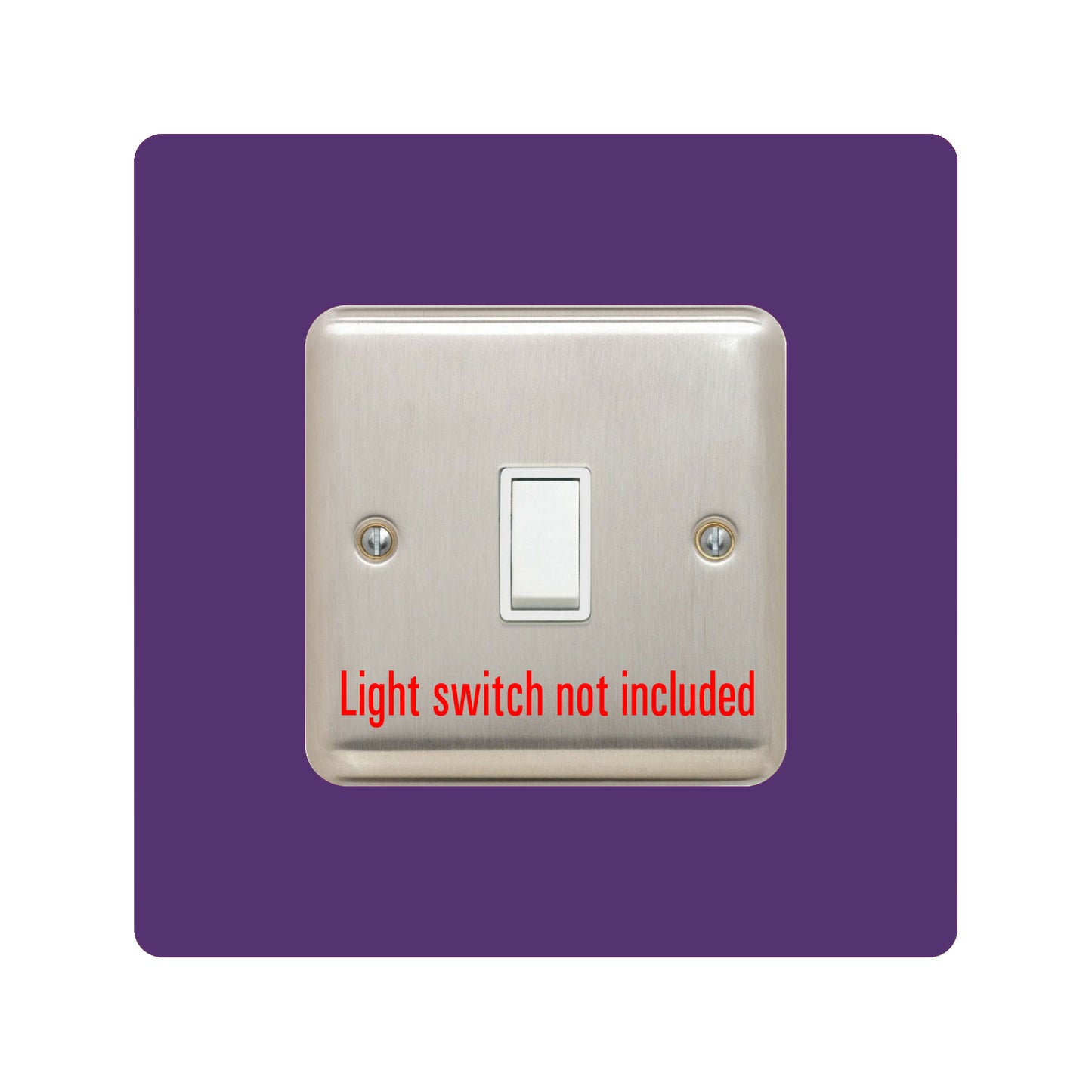 acrylic single light switch surround in grey