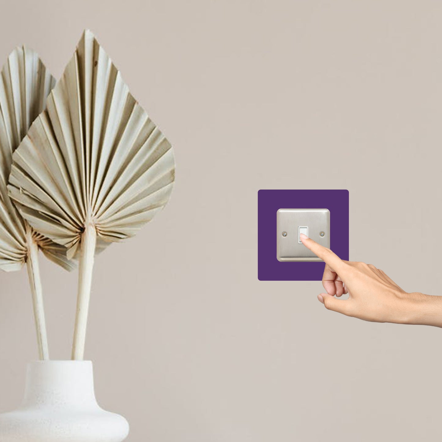 acrylic single light switch surround in dark grey