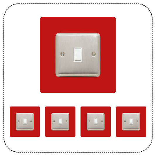 Set of 5 Single Light Switch Surrounds, square