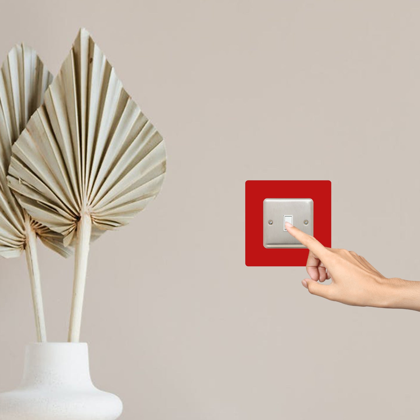 Set of 5 Single Light Switch Surrounds, square