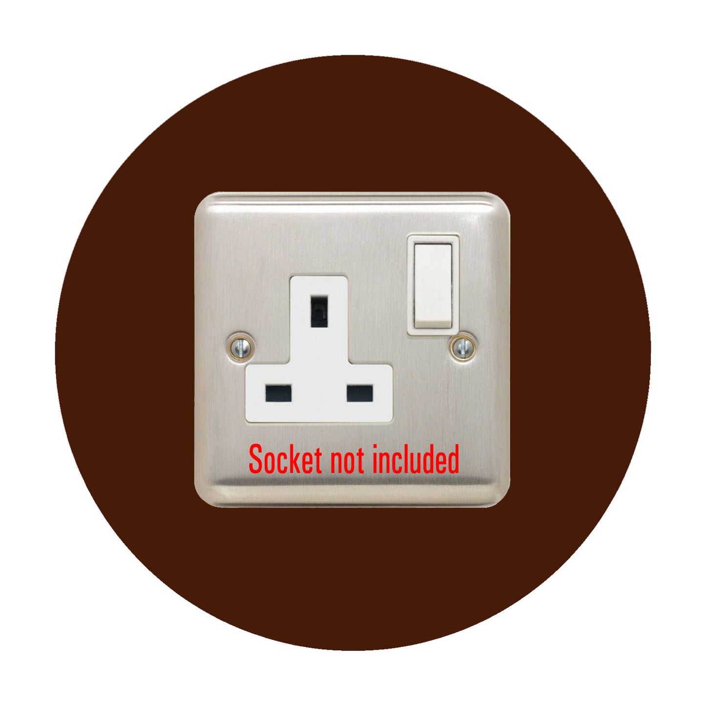 round acrylic single socket surround in red