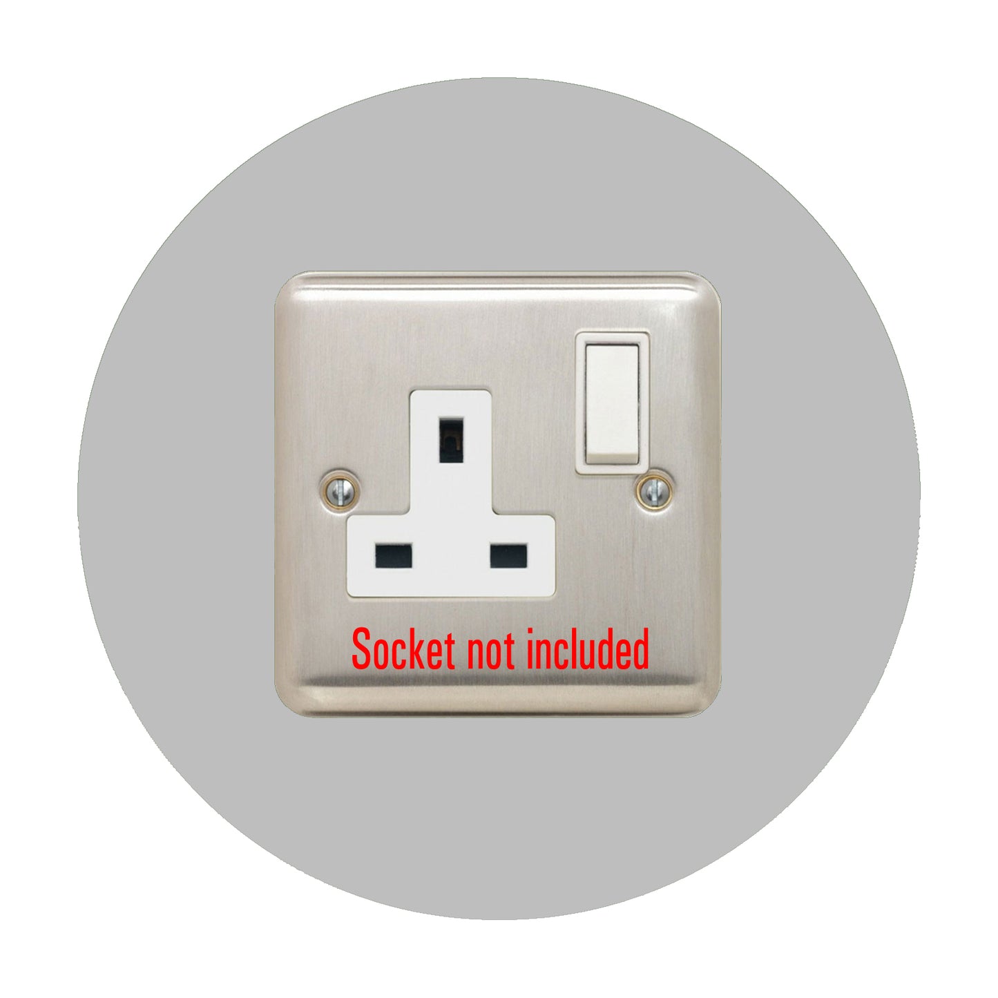 round acrylic single socket surround in 