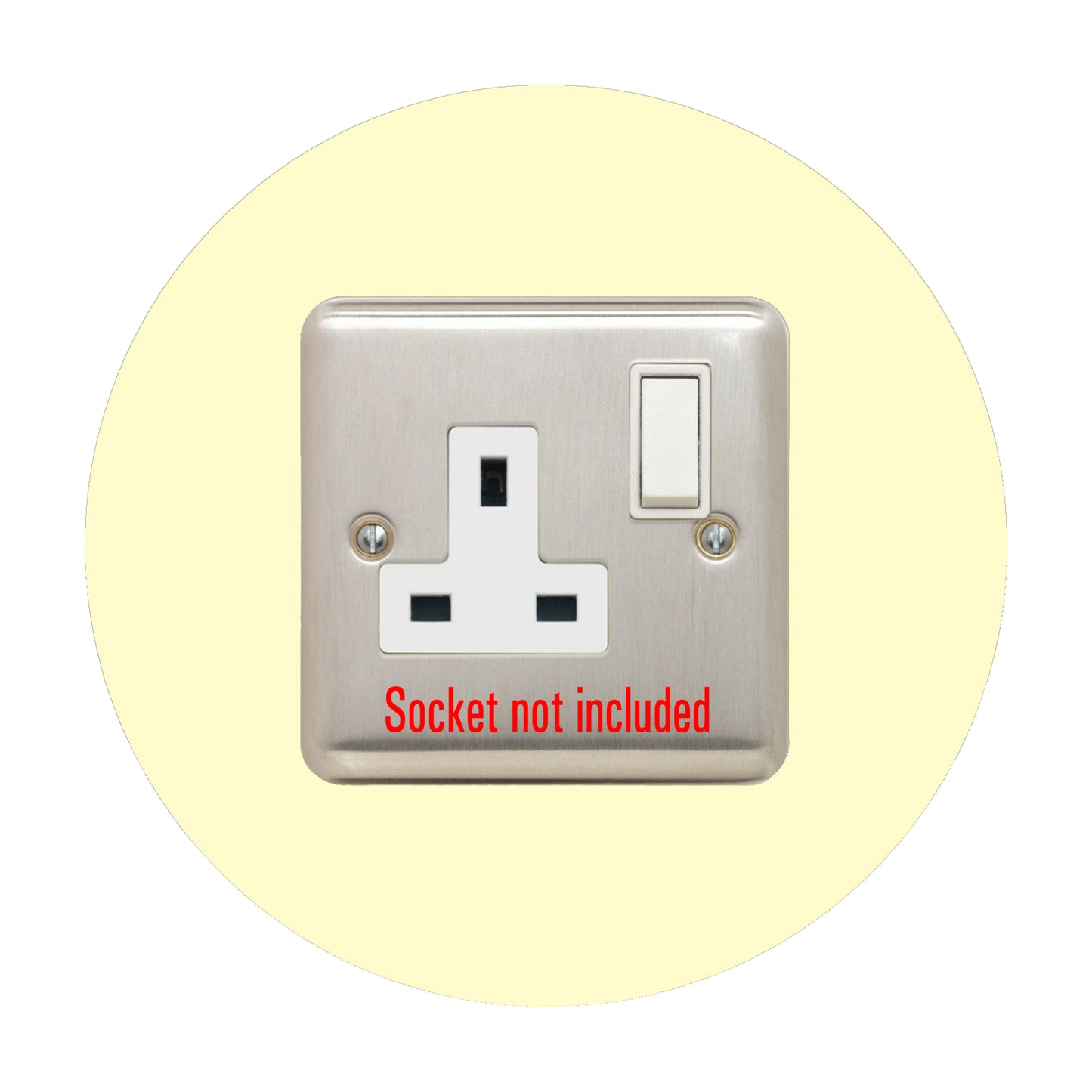 round acrylic single socket surround in dark grey