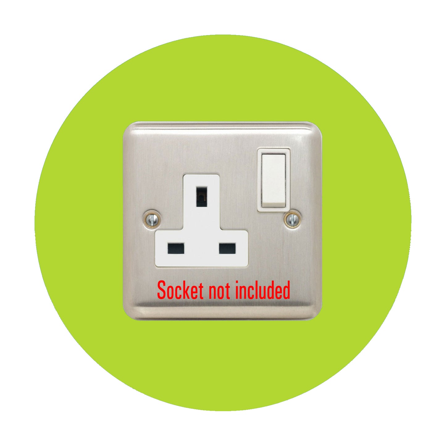 round acrylic single socket surround in grey