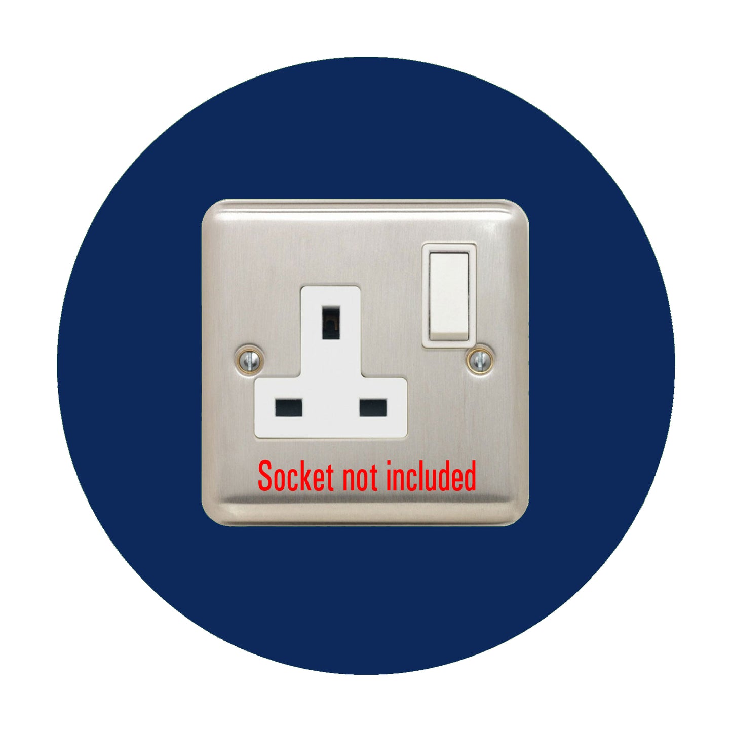 round acrylic single socket surround in black