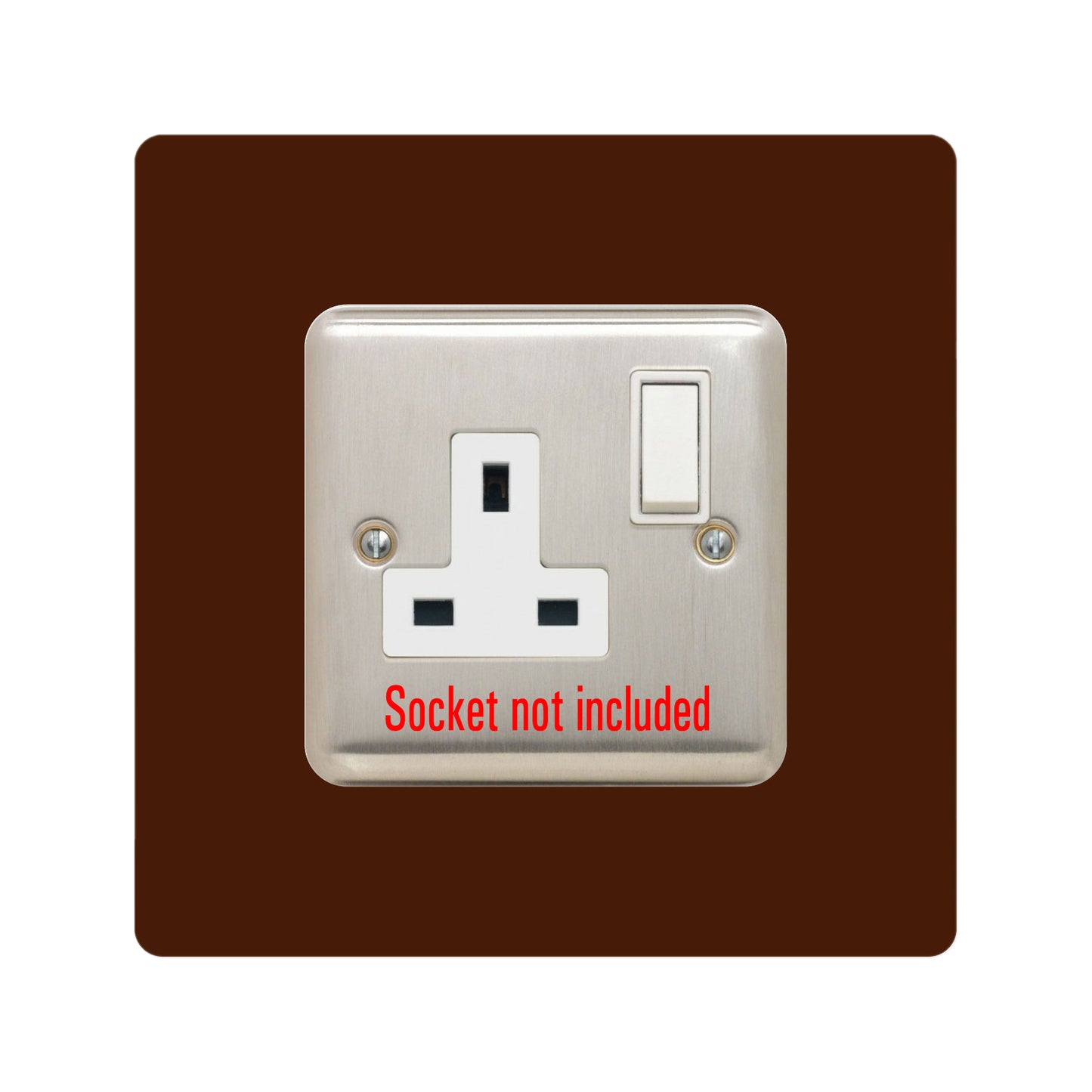 acrylic single socket surround in white