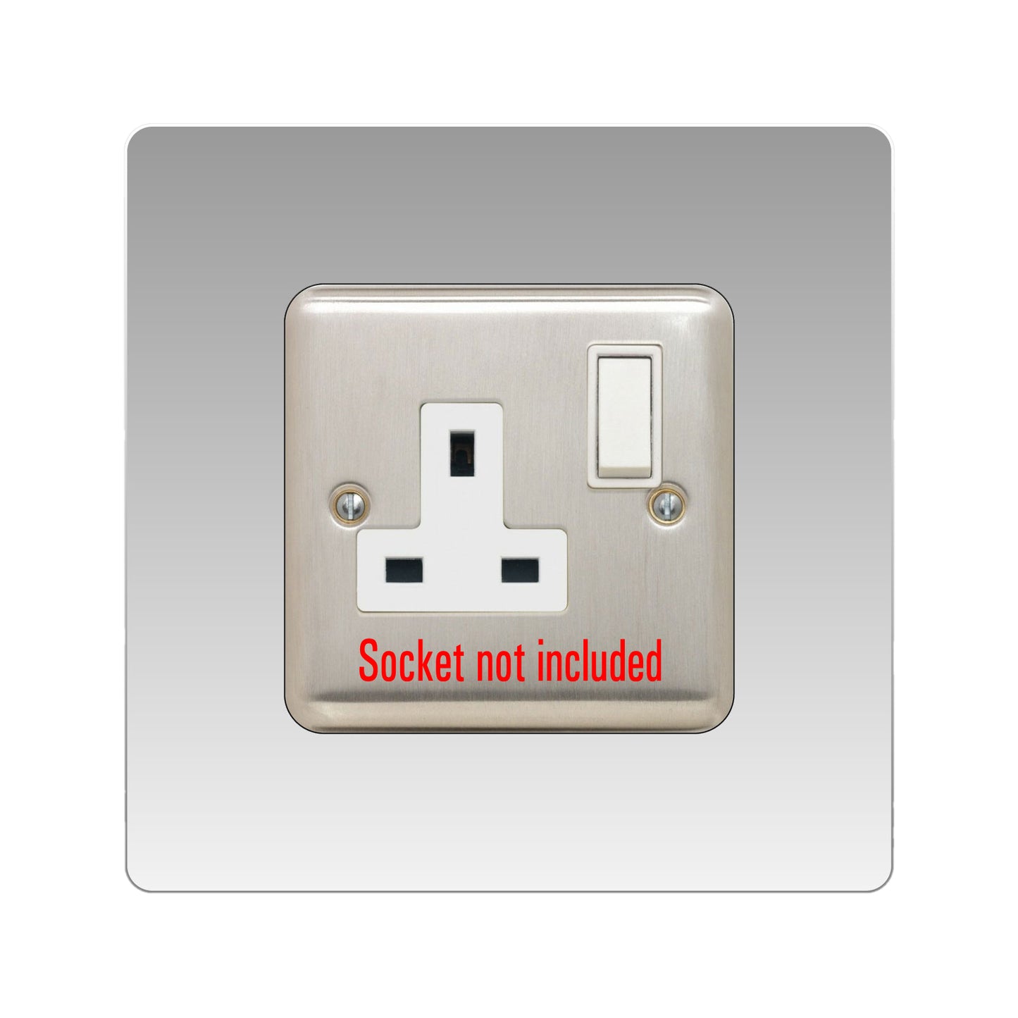 acrylic single socket surround in yellow