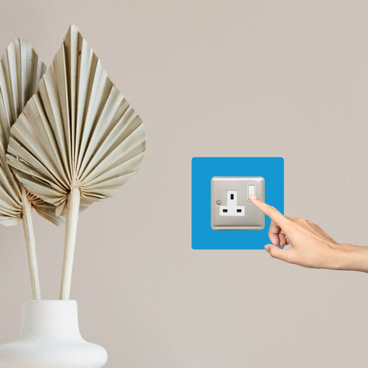 acrylic single socket surround in blue
