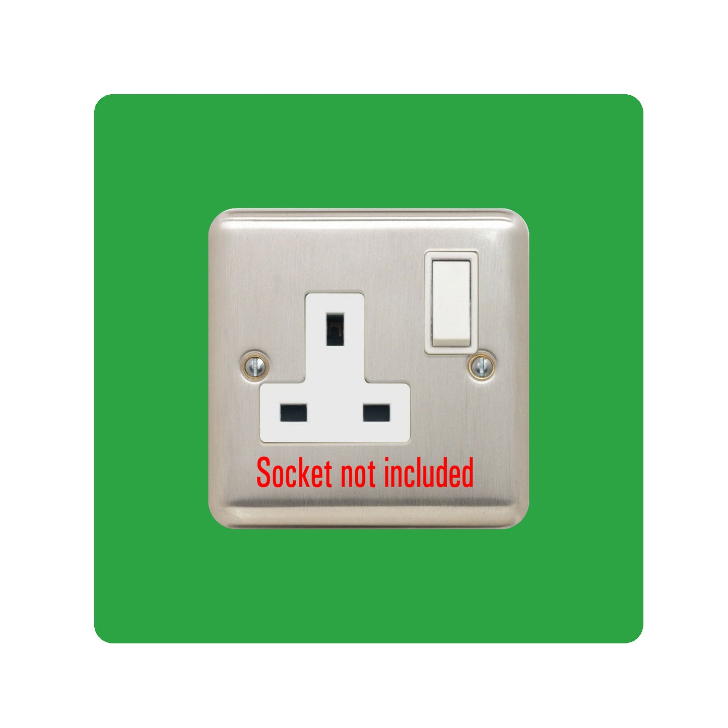 acrylic single socket surround in light blue