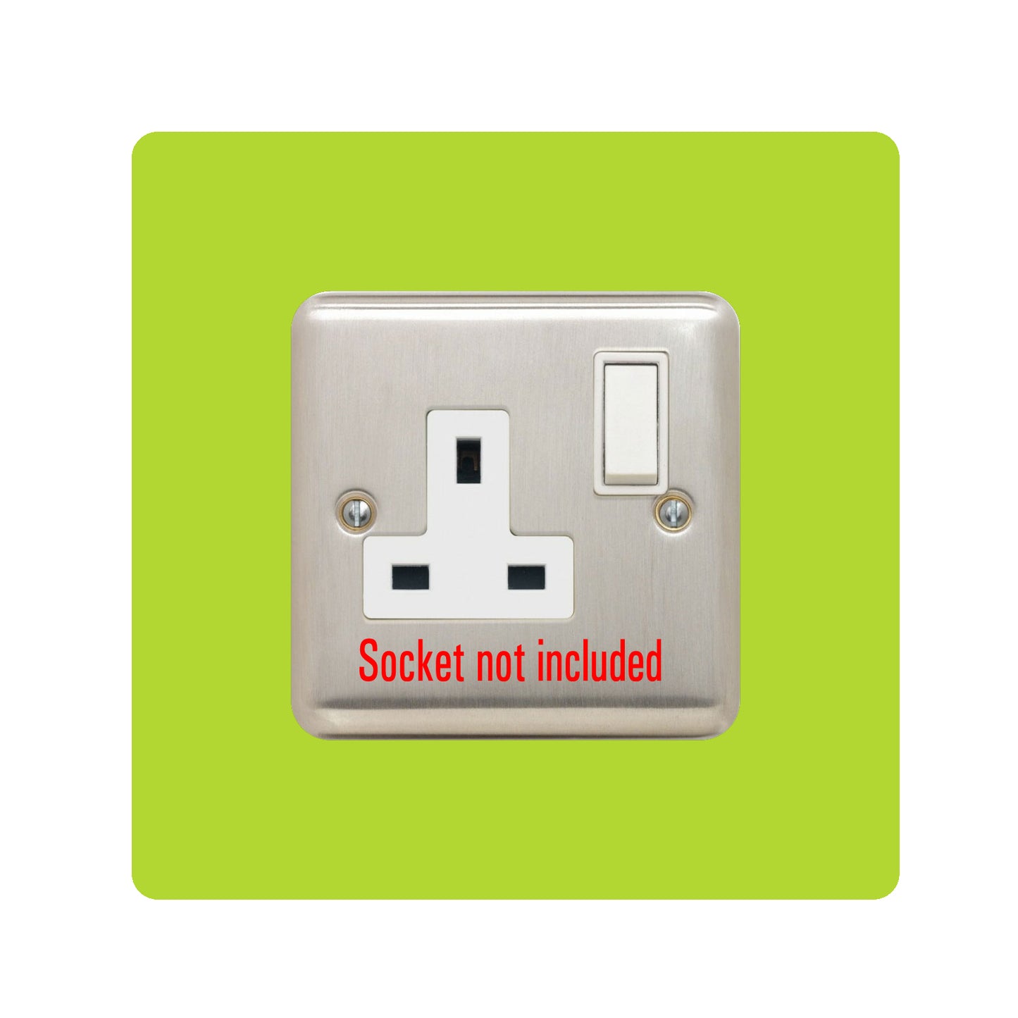 acrylic single socket surround in light green