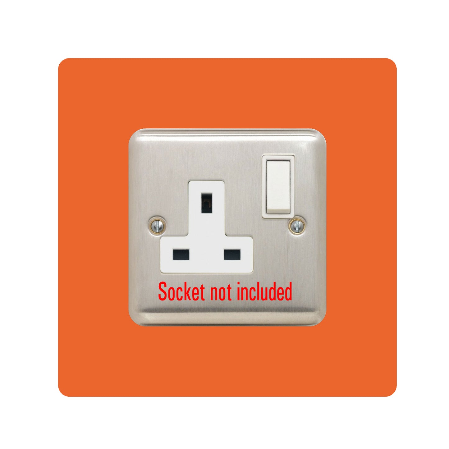 acrylic single socket surround in dark grey