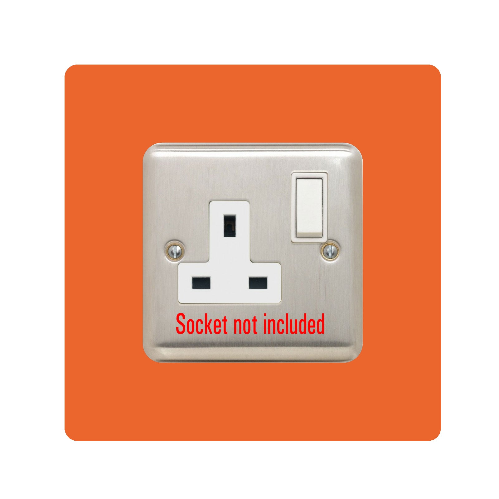 acrylic single socket surround in dark grey