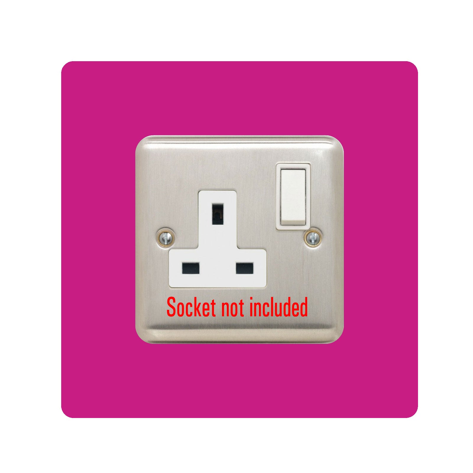 acrylic single socket surround in grey
